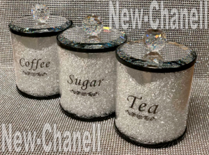 chanel tea coffee sugar jars