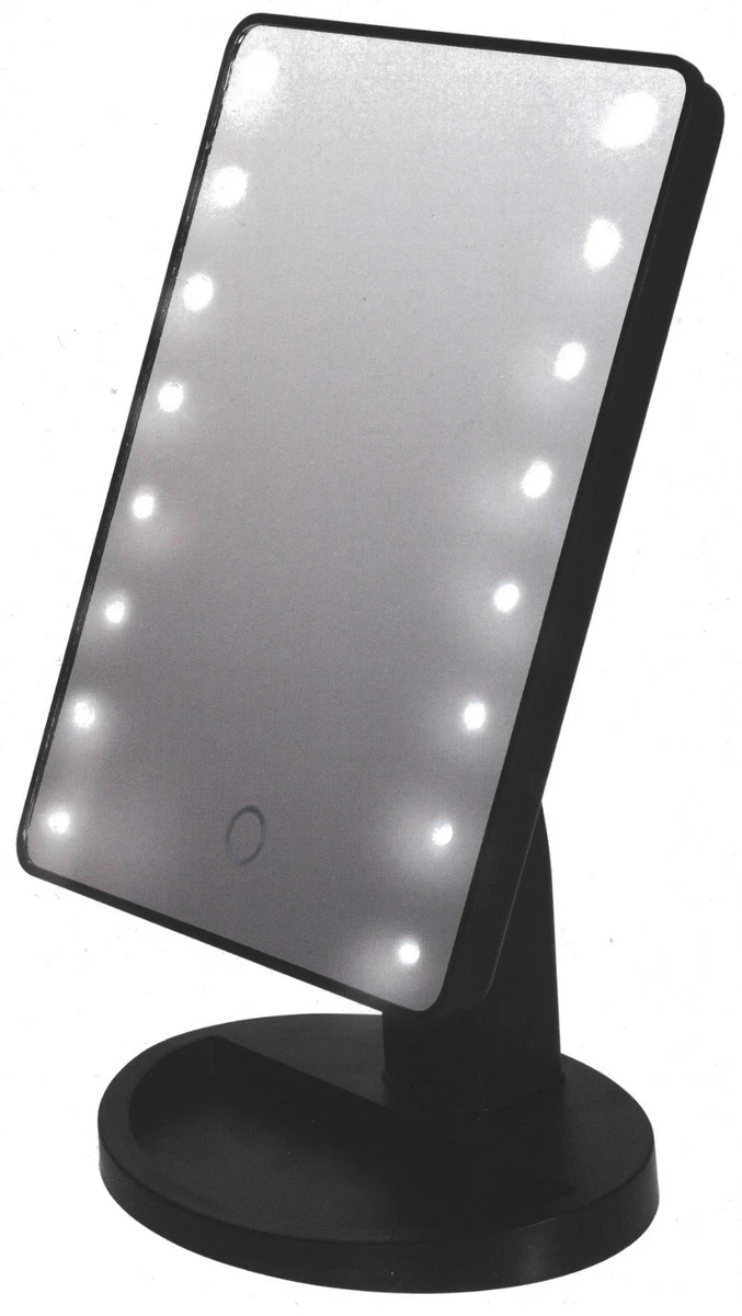 21cm Large Vanity Shaving Mirror With LED Light Battery Operated