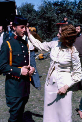 Spanish actress Carmen Sevilla filming Guerreras verdes Madrid- 1976 Old Photo