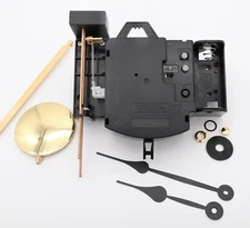 QUARTZ BIM BAM STRIKE PENDULUM CLOCK MOVEMENT KIT WITH PENDULUM SPADE HANDS