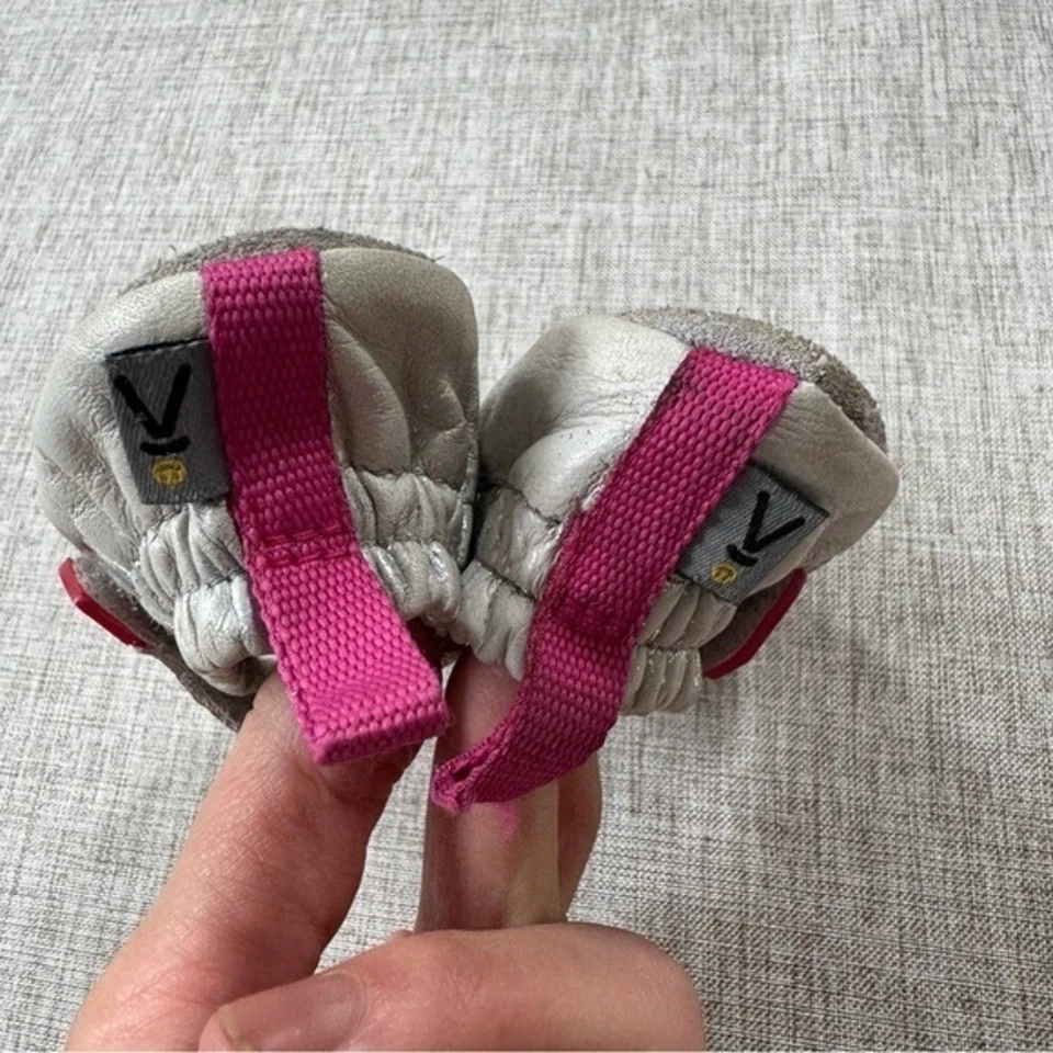 KEEN Botines de Cuero Plateado y Rosa para Niñas Bebé Orugador 12 Meses Foto 4 de 4