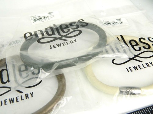 *BUY 1 GET 1* 5pc ENDLESS JLO Multi Neutral Color 1X Wrap Charm Bracelets ~8" - Picture 3 of 10