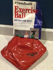 THERABAND Exercise Ball, Stability Ball with 55 cm Diameter for Athletes Red