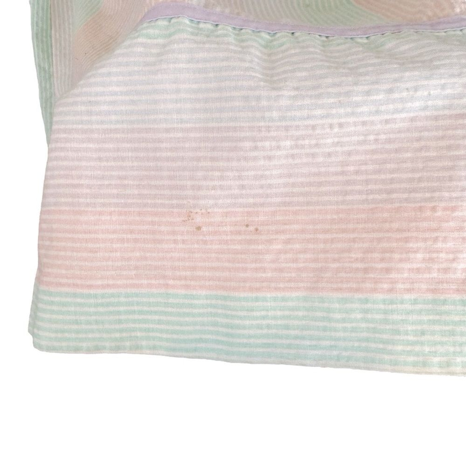 VINTAGE Komar Pastel Pink Green Purple Striped Co… - image 7