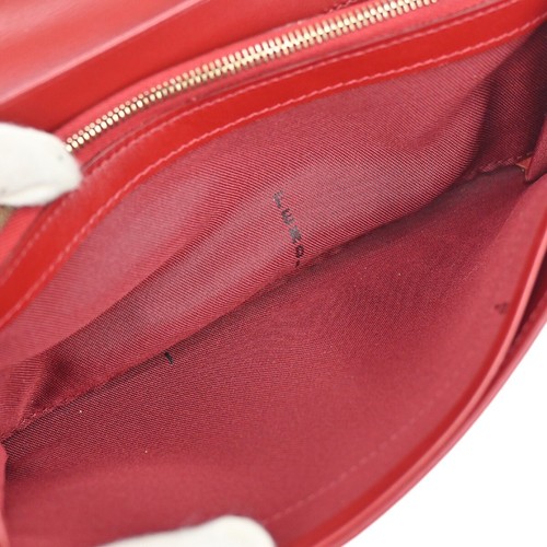 FENDI Logo Long Bifold Wallet Leather Red Gold Italy 64RH623 - Picture 8 of 15