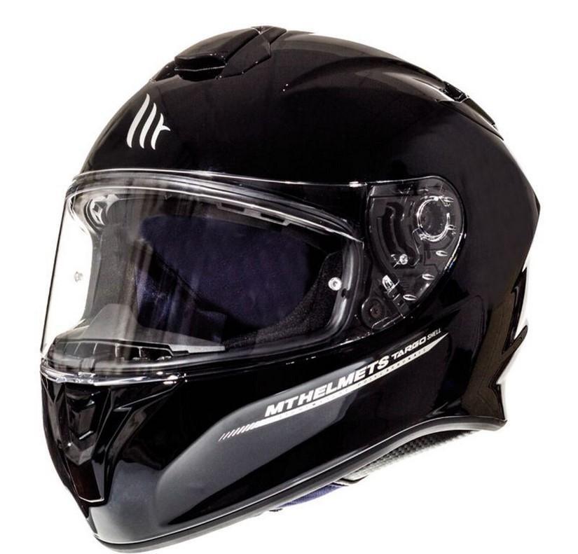 Casque intégral targo noir brillant xl avec visière anti-rayures