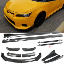 Carbon Fiber Front Bumper Lip Rear Splitter Spoiler Body For 11-13 Scion TC