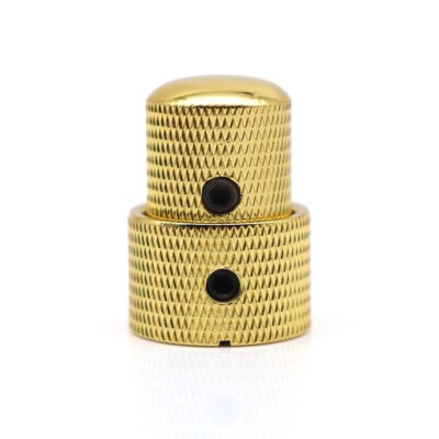 2Pcs Concentric Stacked Knobs Dual Knurled Control Knobs Metal for Guitar Bass G