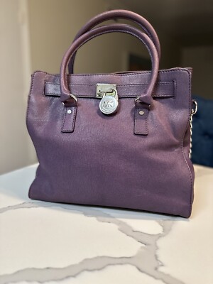 NWT MICHAEL Michael Kors Selma Medium Saffiano Leather  Michael Kors purple Saffiano Leather Satchel main image 1