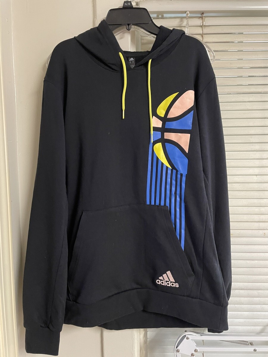 Adidas Black Basketball Hoodie (Medium) - Pre-owned (Worn