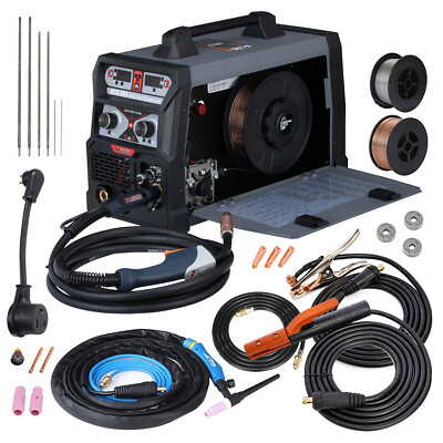 Amico MTS-205, 205-Amp MIG TIG Stick Arc 3-in-1 Combo Welder, 60% Duty Cycle