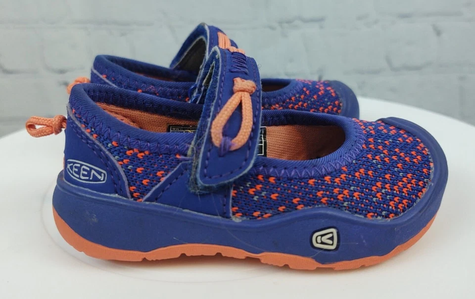 Keen Bebé Niña Moxie Mary Jane Púrpura/Rosa Zapatos Tejidos, Talla 4 Foto 2 de 4