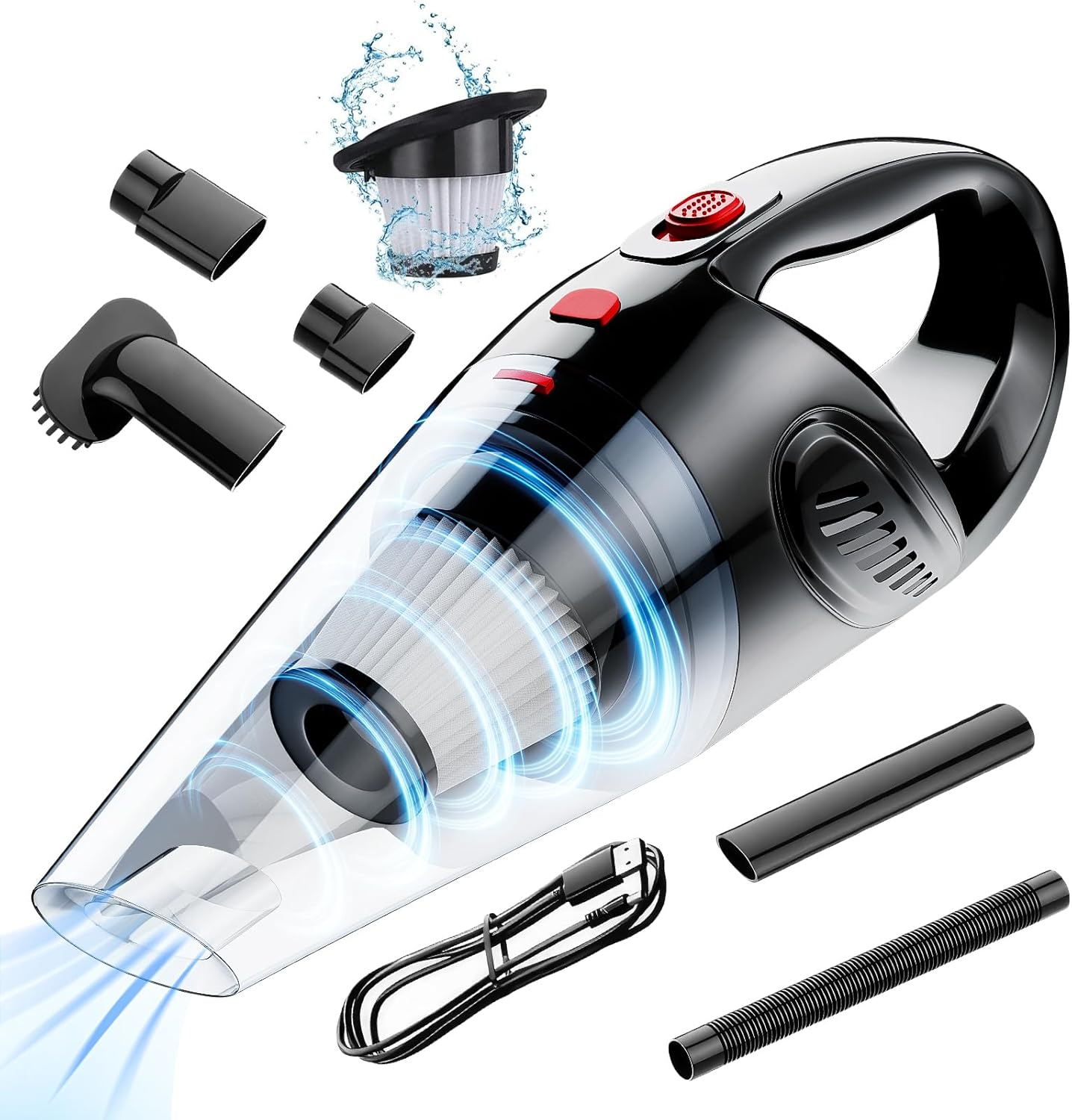 Hand Held Vacuum Cordless Rechargeable - Portable Vacuum Cleaner Mini Car Vacuum