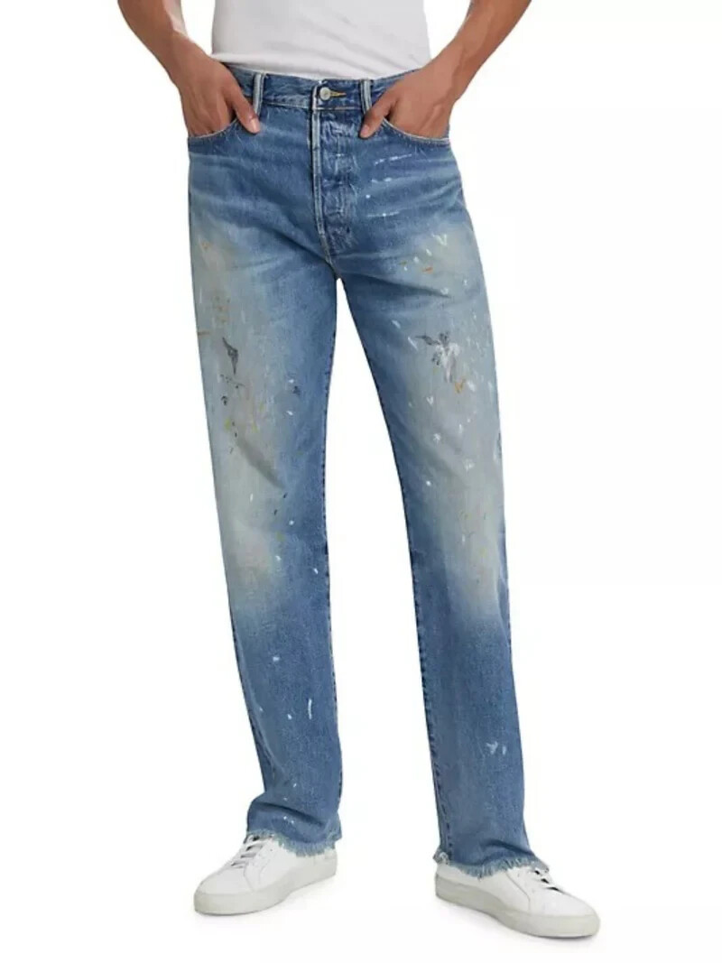 Потертые джинсы Polo Ralph Lauren Heritage прямого кроя за 268 долларов, синие, 38X32