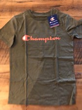 Champion Boys Olive Green Medium Short Sleeve Crew Neck Shirt NWT