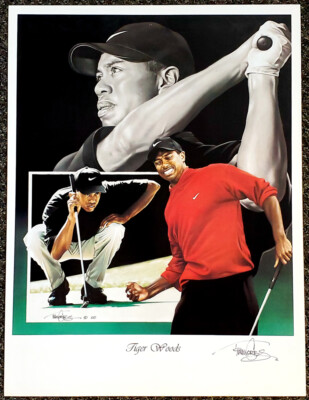 Tiger Woods SUNDAY BEST Vintage 2000 PGA Golf 18x24 POSTER Print