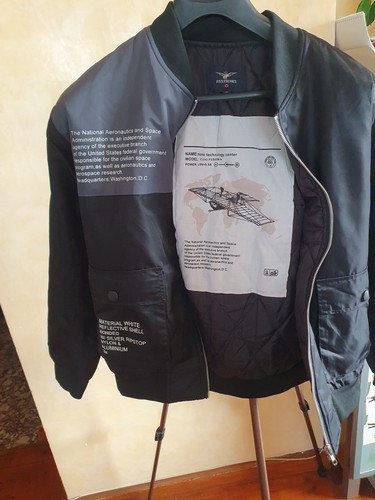 Asstseries Nasa Bomber Jacket Space Aeronautics USFlag Patches sz S - Picture 13 of 17