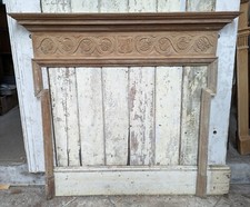 A RECLAIMED ANTIQUE CARVED OAK FIRE SURROUND C. 1900 Ref FS0266