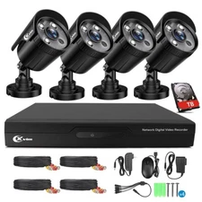 XVIM 1080P HD Outdoor Home Security Camera System 8CH DVR Night Vision CCTV