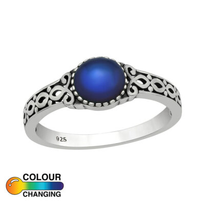 Stimmungsring echt Silber 925  Mood Ring Farbwechsel Stimmungsfarben Gefühlsring