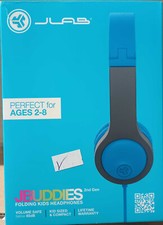 JLab JBuddies Folding Gen 2 Kids Headphones-Blue/Gray