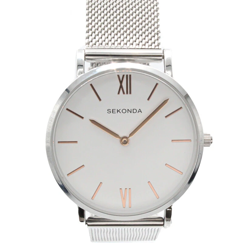 Sekonda silver and rose gold best sale watch