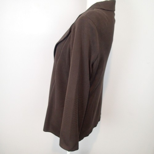 Misook brown Jacket Acrylic blend Knit Size L cardigan blazer - Picture 6 of 12