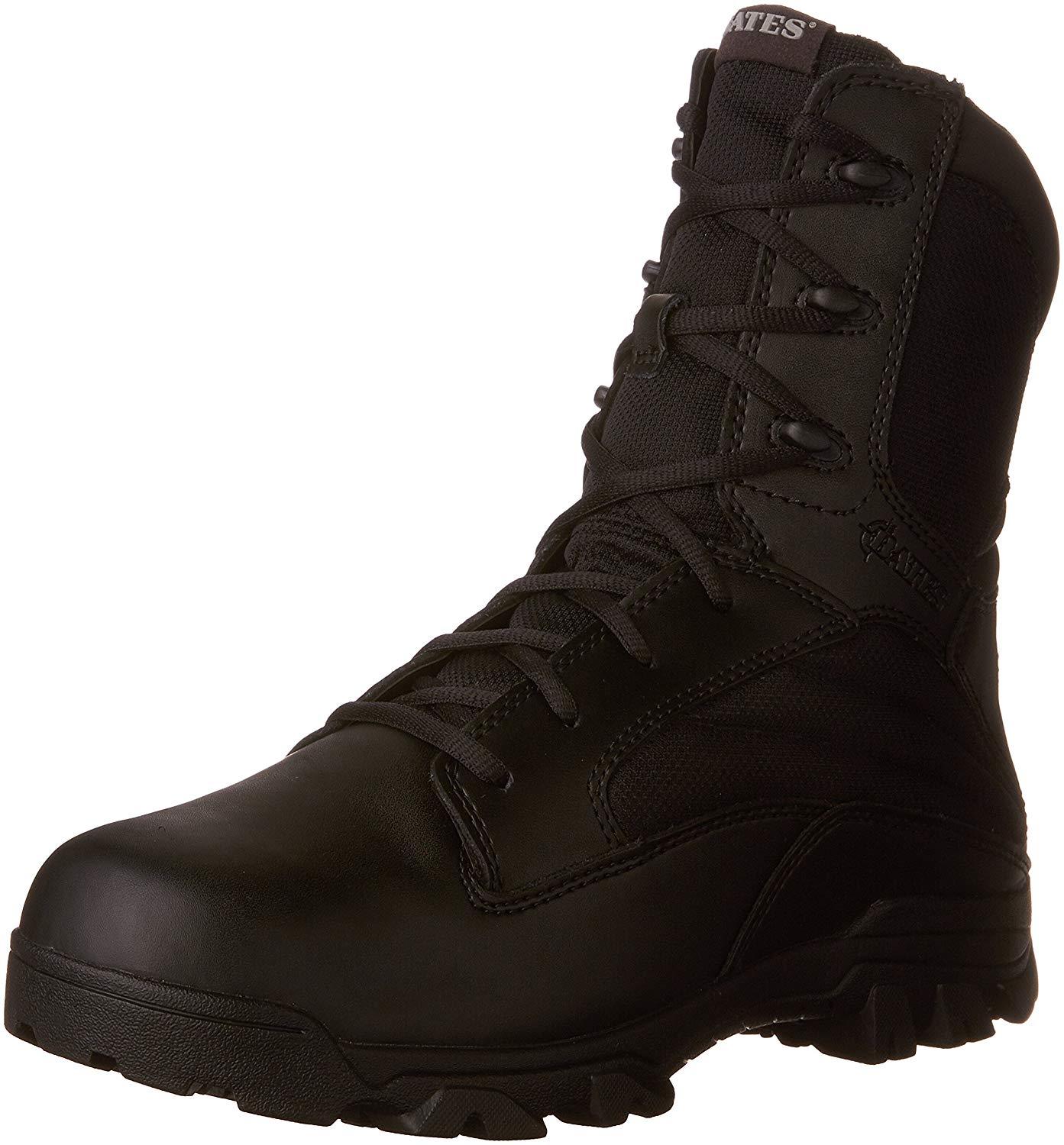 Bates Men's 8 Inch Leather Nylon Side Zip Uniform Boot, Black, 10 M US Bates Men's 8 Inch Leather Nylon Side Zip Uniform Boot, Black, 10 M US