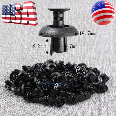 100pcs Engine Cover Radiator Grille Bumper Clips For Toyota Lexus Scion 7mm Hole - Foto 5