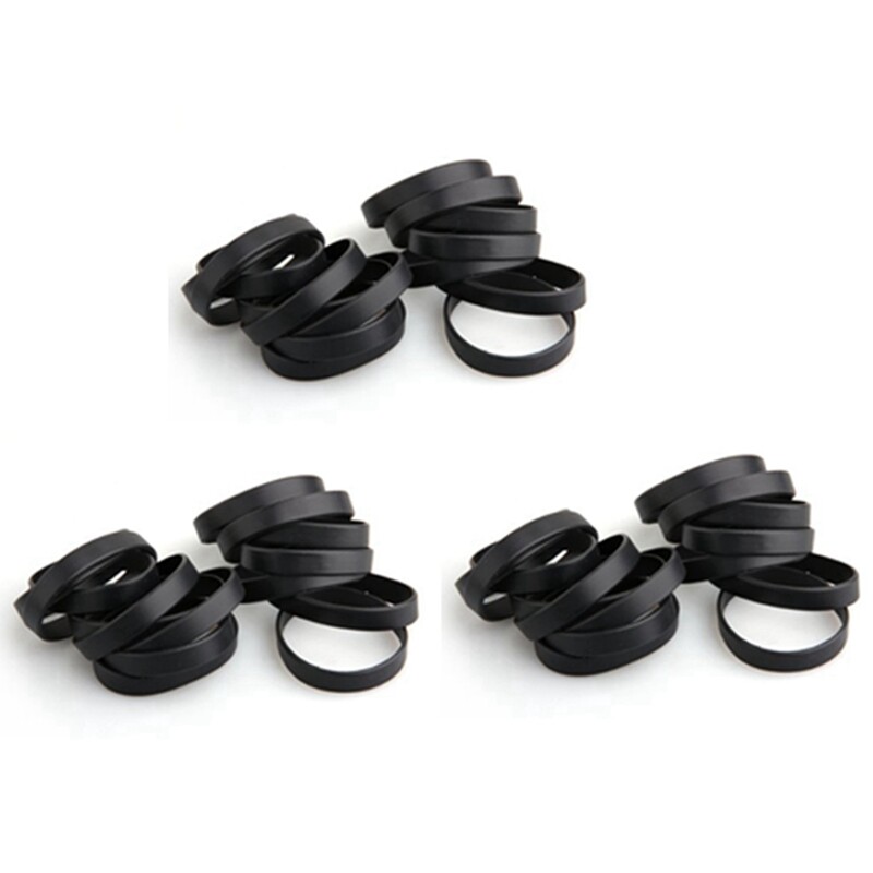 45 PCS Bracelet Bangle Rubber Black Sport 12 mm Band TOP L5V95926 eBay