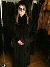 Chicago Fur Mart Size 12.brand New Pierre Balmaine Hooded Ranch Mink Coat$19000