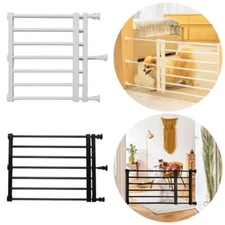 Retractable No-Drill Dog Door, Plastic Safety Barrier Indoor Pet Isolation Gate