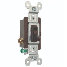 3-Way 3-Wire Self-Grounding Toggle Switch, 120 VAC, 15 A  - QTY 10 Pack