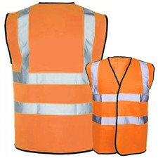 Hi Viz Vest High Vis Safety | YELLOW ORANGE | EN471 Waistcoat Visibility Jacket