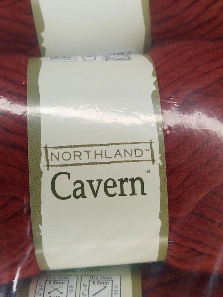 NEW Northland Cavern Bulky Wool Blend Yarn ~ Lava Brown lot of 5 (78 yds ea) - Image 2 of 4