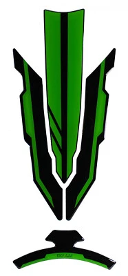 Autocollant moto gel tampon réservoir compatible pour Kawasaki Z650 vert prot... - Photo 1/4