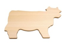 Tabla de cortar madera con forma de vaca 28x20 cm tabla de cortar madera maciza de haya