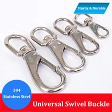 Swivel Spring Hook Carabiner Clip Heavy Duty A2 304 Stainless Steel M4 M5 M6 M7
