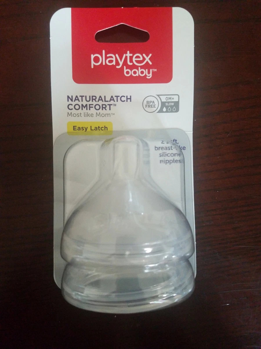 Playtex Baby Naturalatch Comfort OM+ Easy Latch. 1ea 2 pack-Brand New-SHIP  23 HR