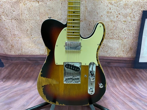 TL electric guitar yellow old pickuP 6 STRING relics old maple fingerboard US