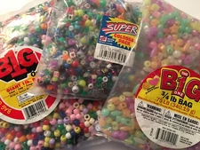 Giant Bags of Beads, Shapes, Pony, Glow in the Dark - You Select