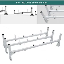 Heavy Duty 3 Bar Roof Racks WHITE Rack Fits Ford Econoline Van 3 bar 1992-2015
