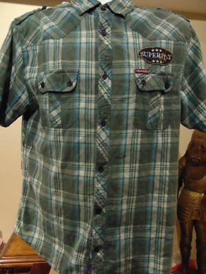 Lucky 7 Superfly  Men's Short Sleeve shirt XXL Slim fit