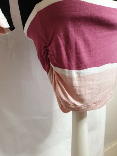 Miss Sixty Pink Colour Block 3/4 Dolman Sleeve T Shirt Dress Size Small - Picture 8 of 11