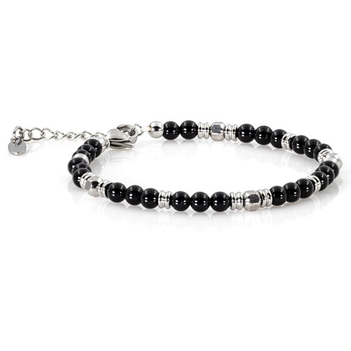 Edelstahl Armband Bracelet Perlenarmband 4 mm Perlen Multi Color Damen Herren - Bild 18 von 20