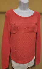 NWT $34 Hooked Up Woman’s Pink Geometric Long Sleeve Scoop Neck Sweater Size: S
