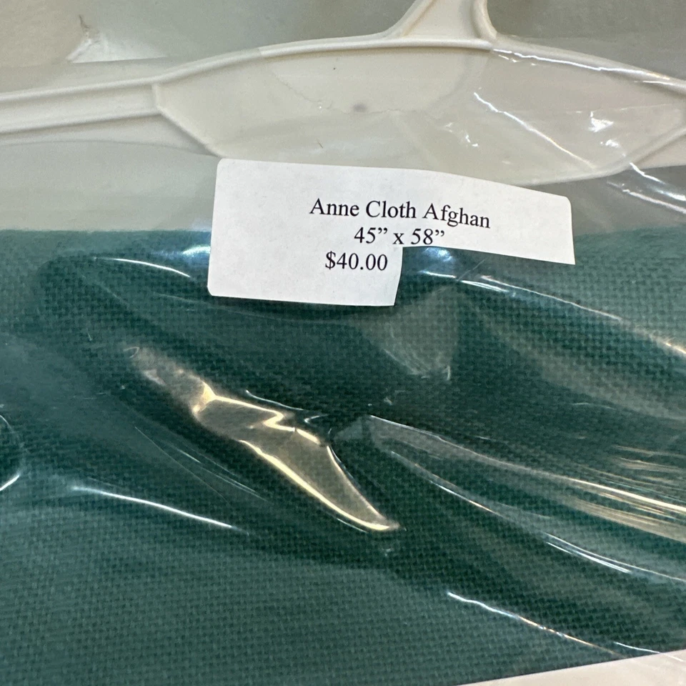 Leisure Arts ANNE CLOTH 45"x58” Wide 18Ct Afghan Polyacrylic Green Fabric-1 1/4” - Image 3 of 4