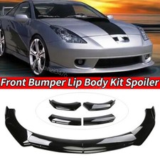 For Toyota Celica 2000-2005 Black 4pcs Car Front Bumper Lip Spoiler Splitter Kit