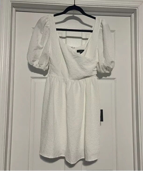 spring formal dresses near me Black Puff Sleeve Madison Mini Dress main image 0