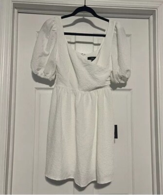 Lulus Little Bit In Love White Surplice Puff Sleeve Mini Dress NWT XS bridal | eBay Lulus Little Bit In Love White Surplice Puff Sleeve Mini Dress NWT XS bridal | eBay
